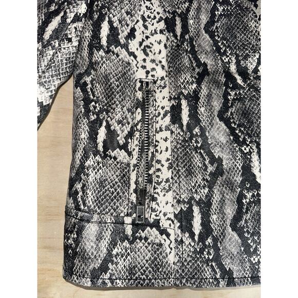 Philosophy Republic Snake Print Faux Leather Moto Jacket Women’s Small - Picture 3 of 9